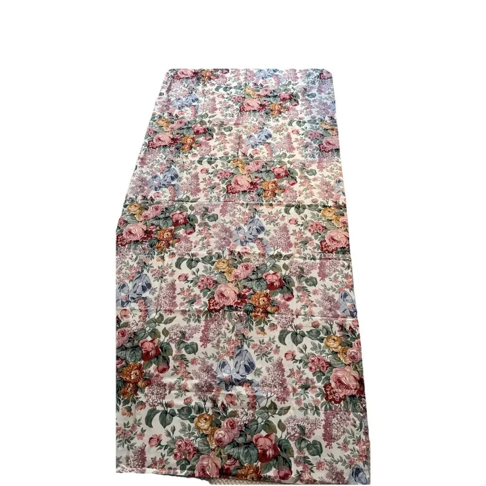 Ralph Lauren Allison Floral Pair Panels Cotton Rod Curtains 84
